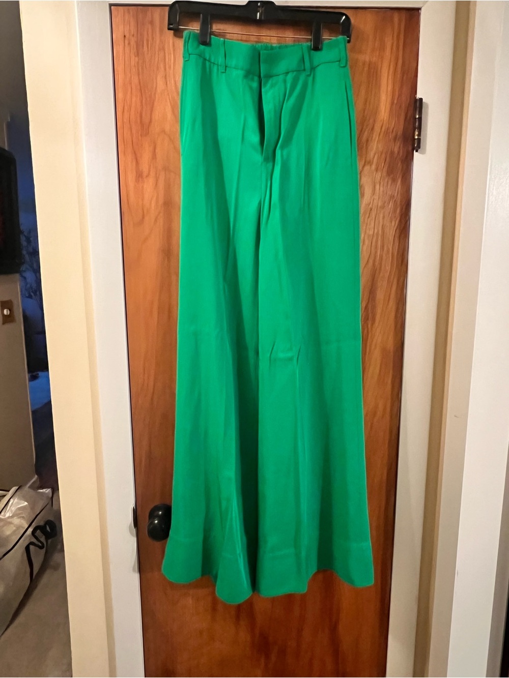 Zara Bright Green Wide-Leg Pants